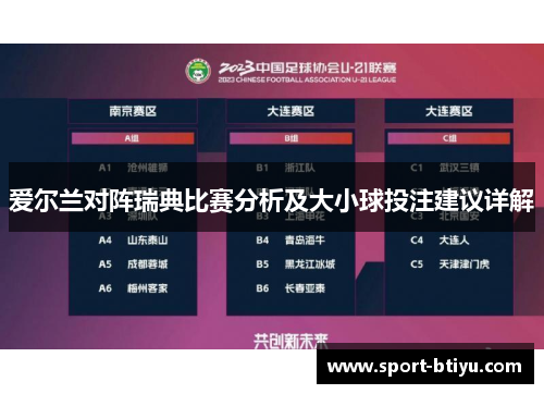 爱尔兰对阵瑞典比赛分析及大小球投注建议详解